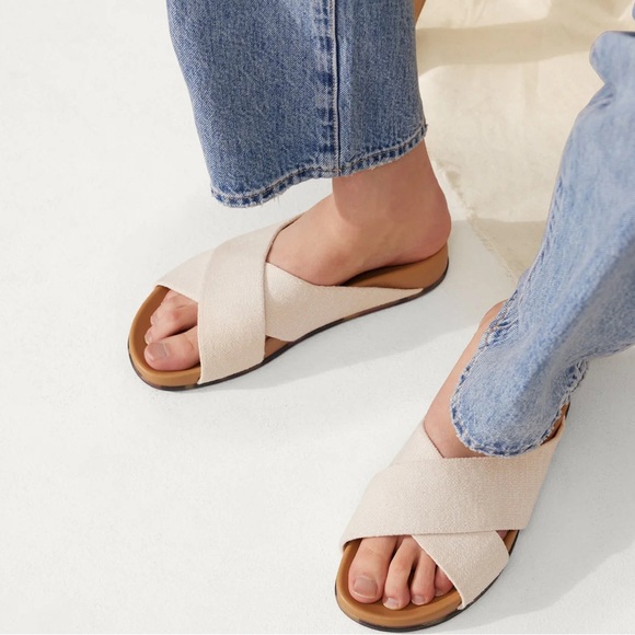 Rothy's Shoes - Rothy’s Women’s The Weekend Slide Hemp Blend Cross Sandal